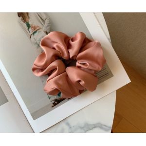 China Women Silk Hair Scrunchies Custom Logo Silk Scrunchies Hair Acacessory on sale