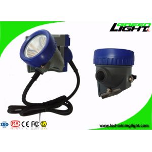 Rechargeable 6.6Ah Led Miners Cap Lamp 4000lux GLT-7A Corded IP68 PC Material