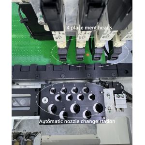 CHM-551 Fully Automatic 4 heads SMT Pick and Place Machine 0201, Auto Nozzle
