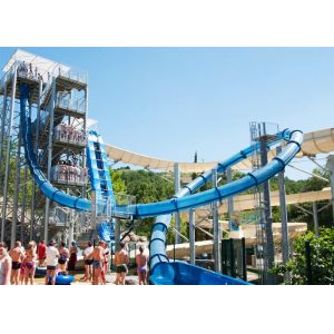 Spiral High Speed Water Slide , Outdoor Thrilling Adult Aqua Loop Slide