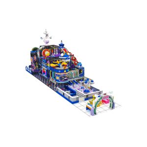 Cheap Blue Interstellar Children's Indoor Playground With Space Exploration Theme for sale