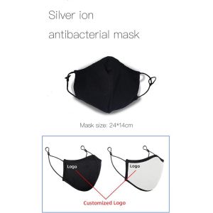 Elastic Ear Loop Washable Copper Ion Mask / Reusable Black Copper Washable Mask