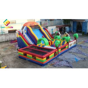 Waterproof Inflatable Play Park Castle Playground For Children Size 13.5x12x5.7M