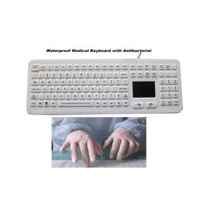 Medical Keyboard Silicone Hospital Rubber With Touchpad Antibacterial