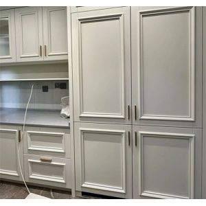 American Style Kitchen Storage Cupboard Cabinet Prefab Storage Solid Wood