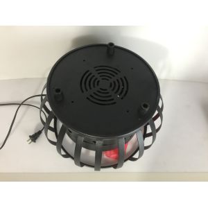 red led silk flame light with iron shell round