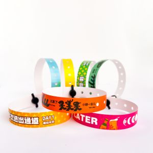 Waterproof Custom Full Color Logo PVC Bracelet For Events Offer Custom Service