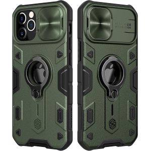 iPhone 12 Pro Max Case with Camera Cover & Kickstand, Duty Military Grade Armor