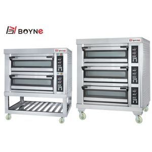Electric Oven With Computer Controlled Three Layer Six Trays use in bakery shop/
