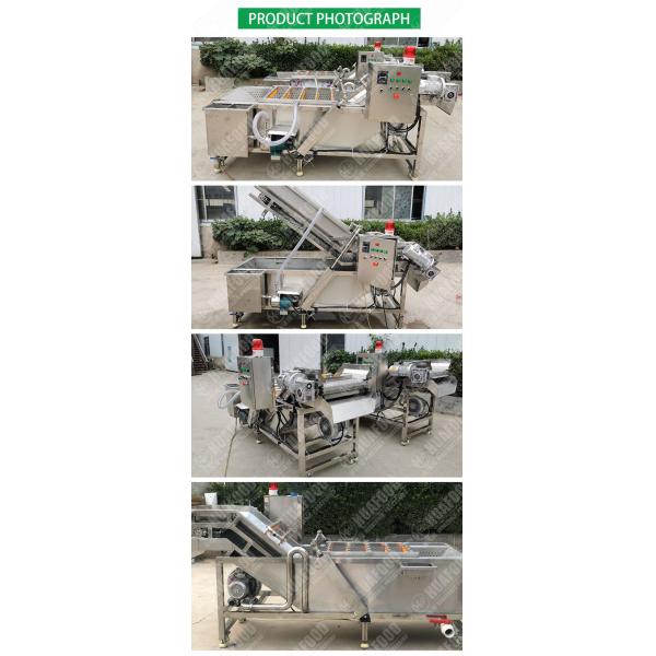 Vegetable Fruit SUS304 500kg/h Air Bubble Washing Machine