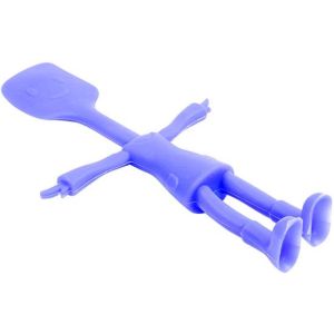 Cute Smile Face Silicone Mini Spatula With Stainless Steel Insert