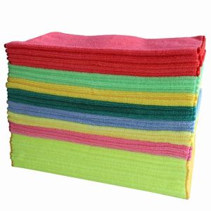 China Quick Dry Reusable 40x40cm Microfiber Polishing Towels Cloth Anti Static on sale