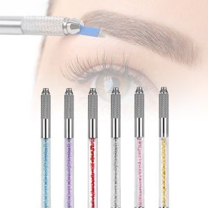 Acrylic Double Head Microblading Tattoo Pen Eyebrow Permanent Makeup Tools