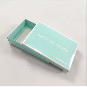 Fancy printed gift box underwear packing custom made logo cardboard paper flat