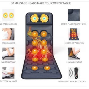 Promotes Circulation Foldable Massage Mattress 9 Massage Model With Heating