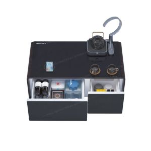 Morden Style Double Door Smart Desktop Refrigerator with Wireless Charging USB