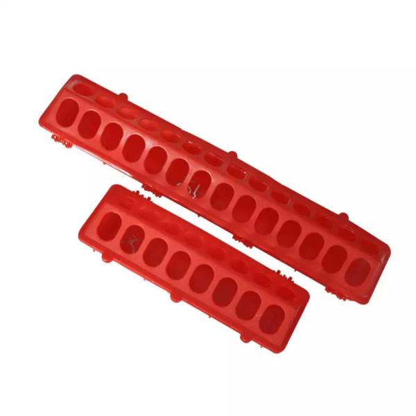 Quality Red Plastic Flip Top Chicken Feeder 28 Holes For Chick Bird Parrot wholesale
