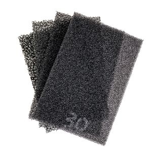 15-60PPI Black Color Polyester Fire Retardant Air Filter Cotton