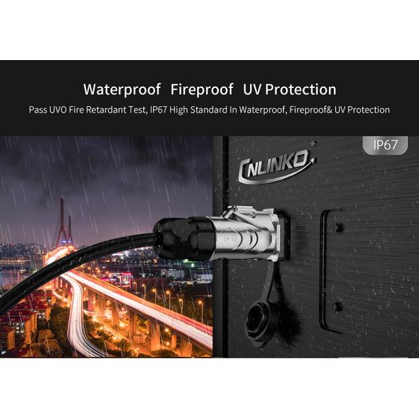 Cnlinko M12 Metal 7 Pin Plug Socket IP68 Waterproof Electrical Connector with Dust Cover