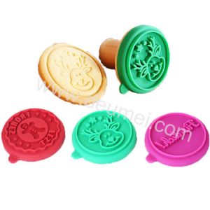 Ginger Man,Deer,Alphabet Design Food Grade Silicone Cookie Stamp Cutter As Set