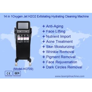 Cheap 14 In 1 Oxygen Jet H2O2 Exfoliating Hydrating Cleaning Machine for sale