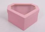 Diamond Shaped Nested Stackable Cardboard Boxes With Clear PET Window