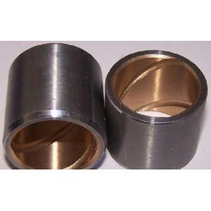 Shock Resistant Cylindrical Bushing Steel Shell Cast Bronze Graphite Material