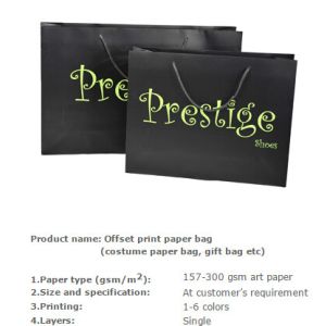 Low Cost Ribbon Handle Gift Carrier Custom Made Design Logo Print Luxury