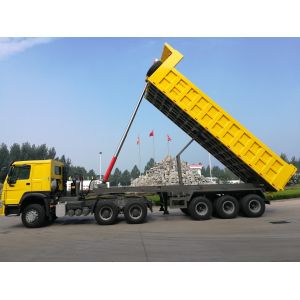 3 Axles Van-Type Self-Dumping Trailer Tough and Durable for Wear-Resistant Steel