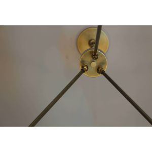 Chrome Finish Crystal Chandelier with Ceiling Mount