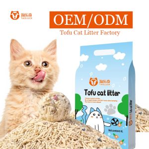 China 6L Plant Tofu Litter Sand Degradable No Odor Cat Litter Eco Friendly on sale