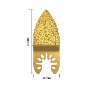 Brazed Oscillating Saw Metal Concrete Blade With Alloy Grit