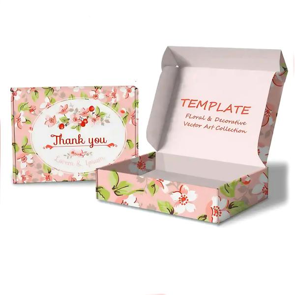 Custom Printed Mailer Box Pink Personalized Cosmetics Mailing Packaging Boxes