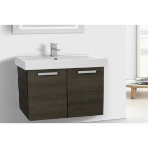 Hanging Custom Bathroom Vanity Cabinets Granite Countertop With Double Mirror