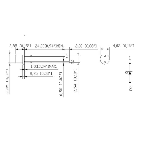 Flat Head LED Dip 3mm Red Diffused LED Emitting Diode Long Lifespan