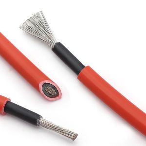 Solar Panel Extension Cable 6 4 2.5 mm² 10 12 14 AWG Black and Red with Solar PV