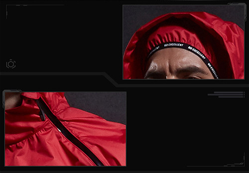 Black And Red Running Wear With Zipper Closure XL , XXL , XXXL Size