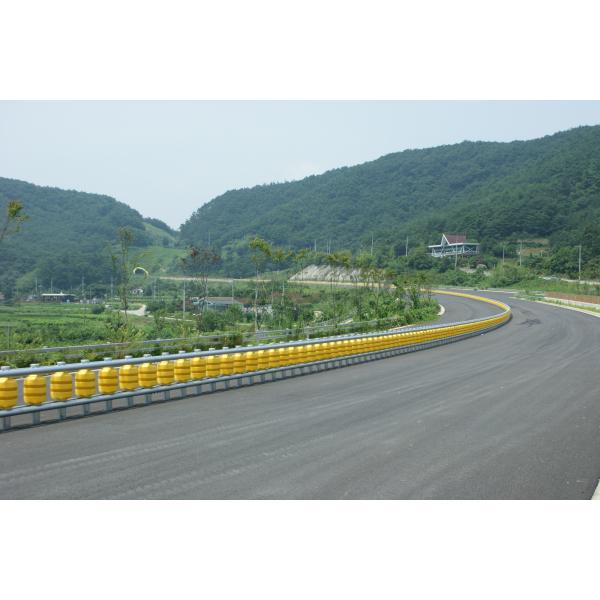Highway Roller Barrier Roller Size Diameter 245 Mm HDG High Corrosion Resistance