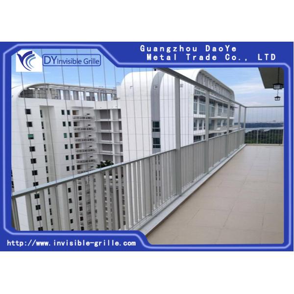 Durable Balcony Invisible Grille Anti Rust 316 Stainless Steel Material