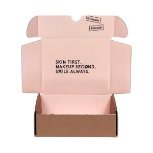 Custom Printed Black Corrugated Cardboard Carton Strong Flat Ecommerce Mailer