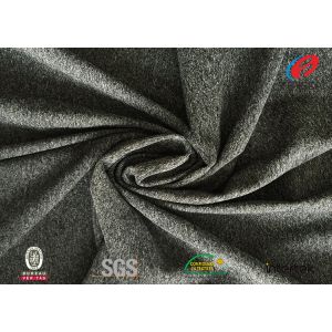 High weight custom pattern brushed melange polyester spandex fabric for