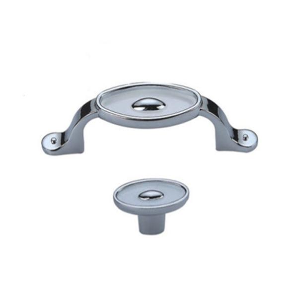 Oval GL8872 Kitchen Cabinet Knobs Chrome Arched Black Dresser Pulls Furniture Handles