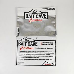 Custom printed resealable front clear back foil pouch smell proof fish bait