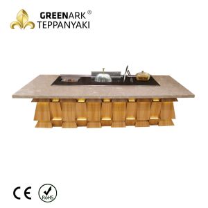Cheap 3 in 1 Multifunctional Commercial Teppanyaki Grill Table for Food Plaza and Outdoor Dining for sale