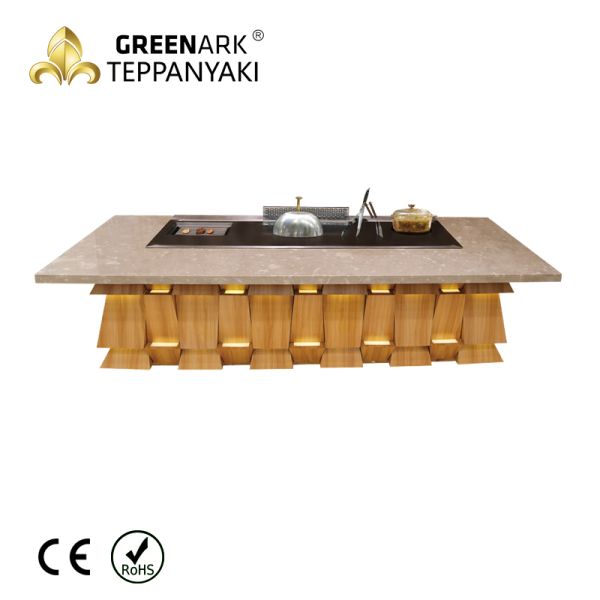 3 in 1 Multifunctional Commercial Teppanyaki Grill Table for Food Plaza and