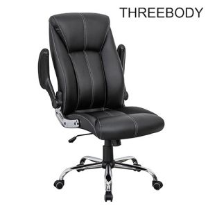 China Custom Swivel Racing Style Office Chair , Black PU Leather Racing Office Chair on sale