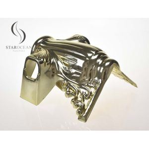 Shiny Gold Electronic Electroplated Plastic Coffin Corner Decorative Handle 24#