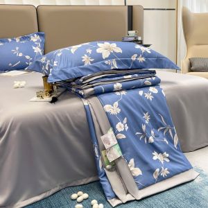 Solid Pattern 300TC Luxury Bamboo Bedding Set for Customization and Comfortable