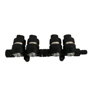 Assembled 4 Cylinder Black LPG CNG Injector Rail 2Ohm / 3Ohm