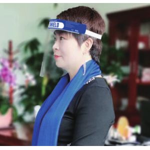 Reusable Protective Face Shield Hat Clear Visor Safety Helmet With Soft Sponge